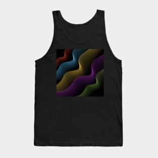 rainbow,the countless lines,Exquisite curved shape Tank Top